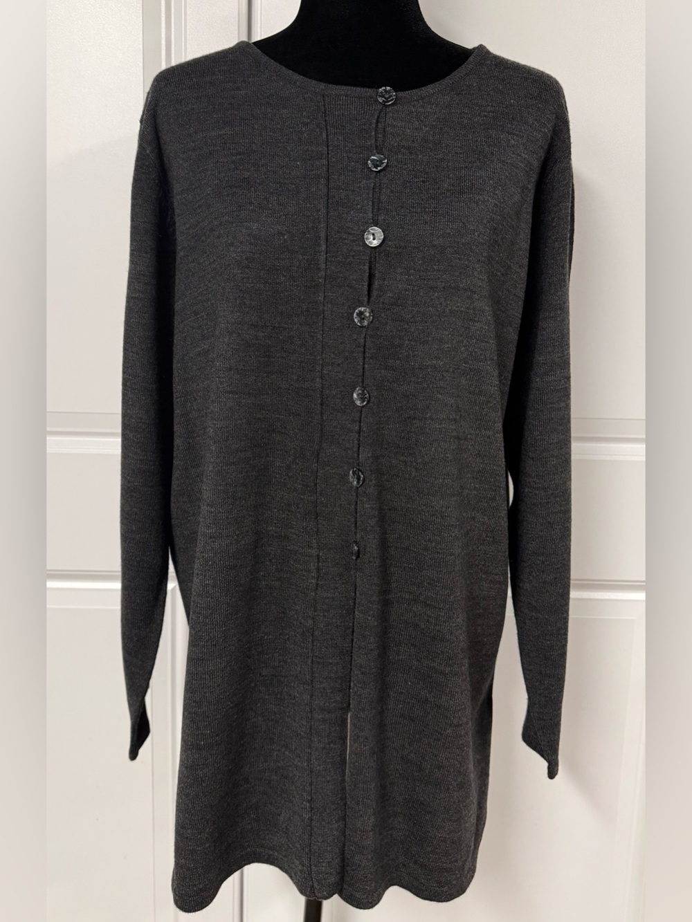 Avenue Plus Size Button Front Knit Cardigan